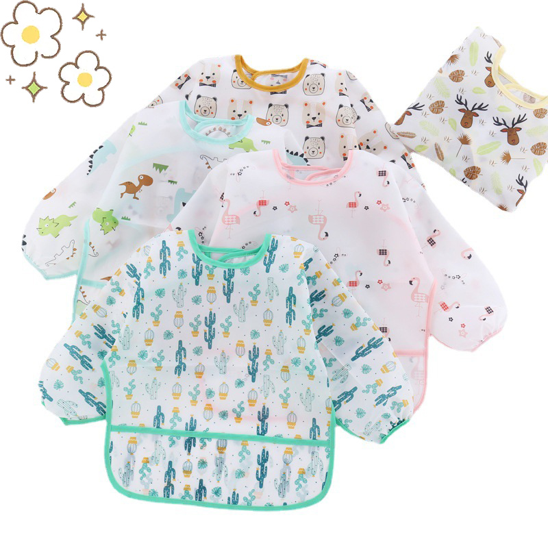 Bib Long Sleeve - Silikonowy śliniaczek dla niemowląt 0-6 lat