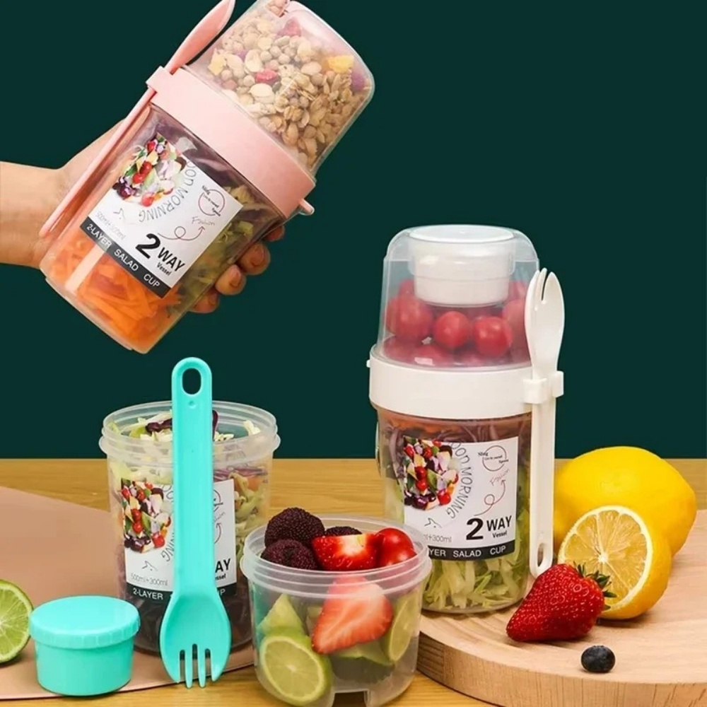 Baby Food Oatmeal - Przenośny Kubek na Sałatkę Kubek Śniadaniowy