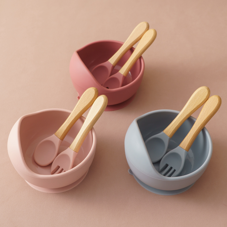 Baby Food Kit - 3 szt. Silikonowy zestaw misek do