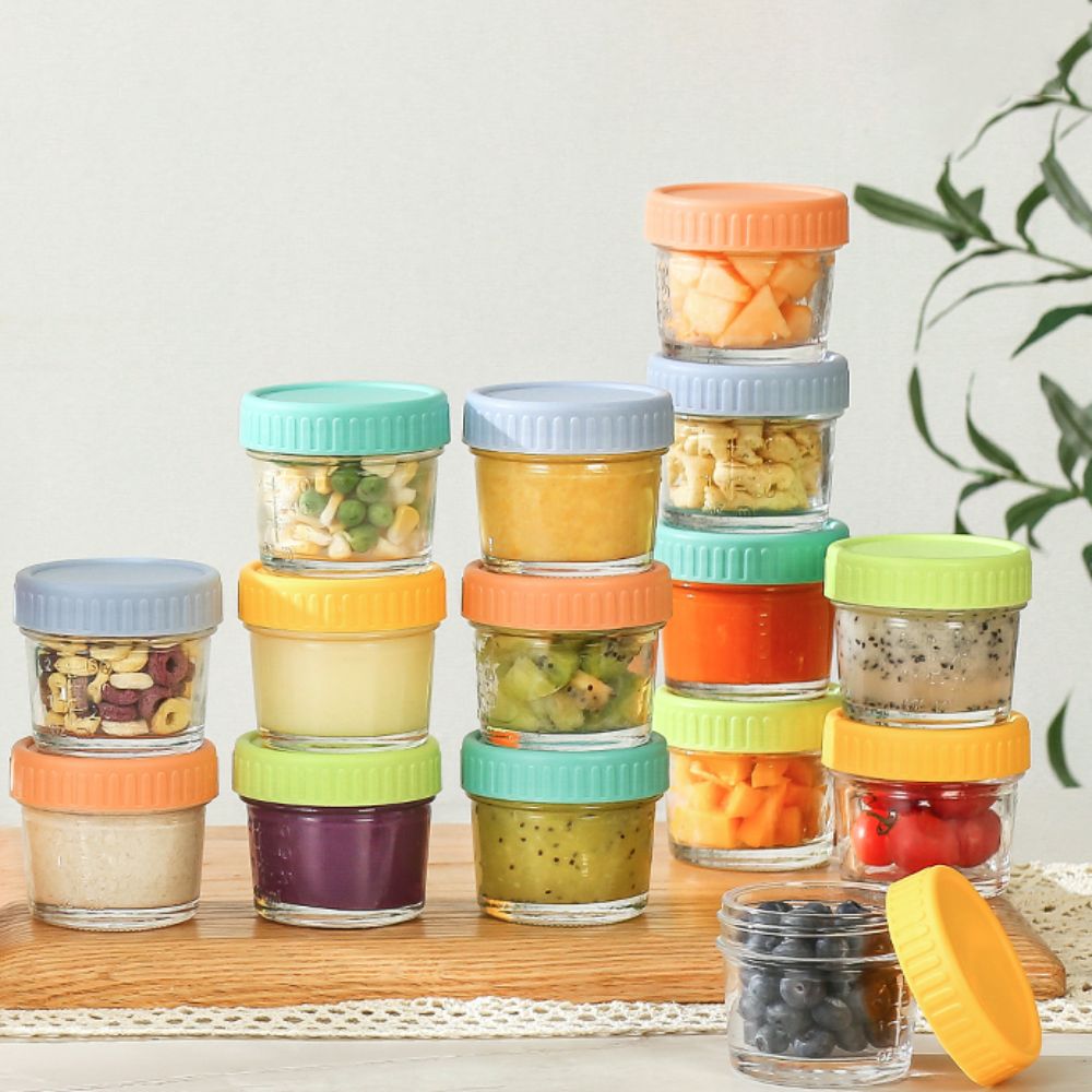 Baby Food In Jars - 6 szt. Szklanych pojemników na pokarm