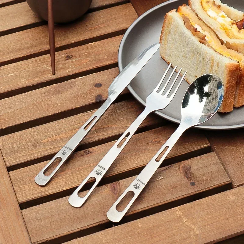 Weaning Spoon Set - HWZBBEN tytanowy zestaw nóż łyżka na