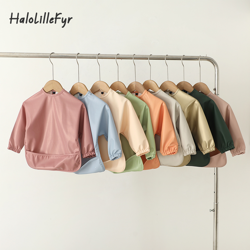 Bib Long Sleeve - Śliniaki dziecięce Pieluszka do odbijania Jednolity