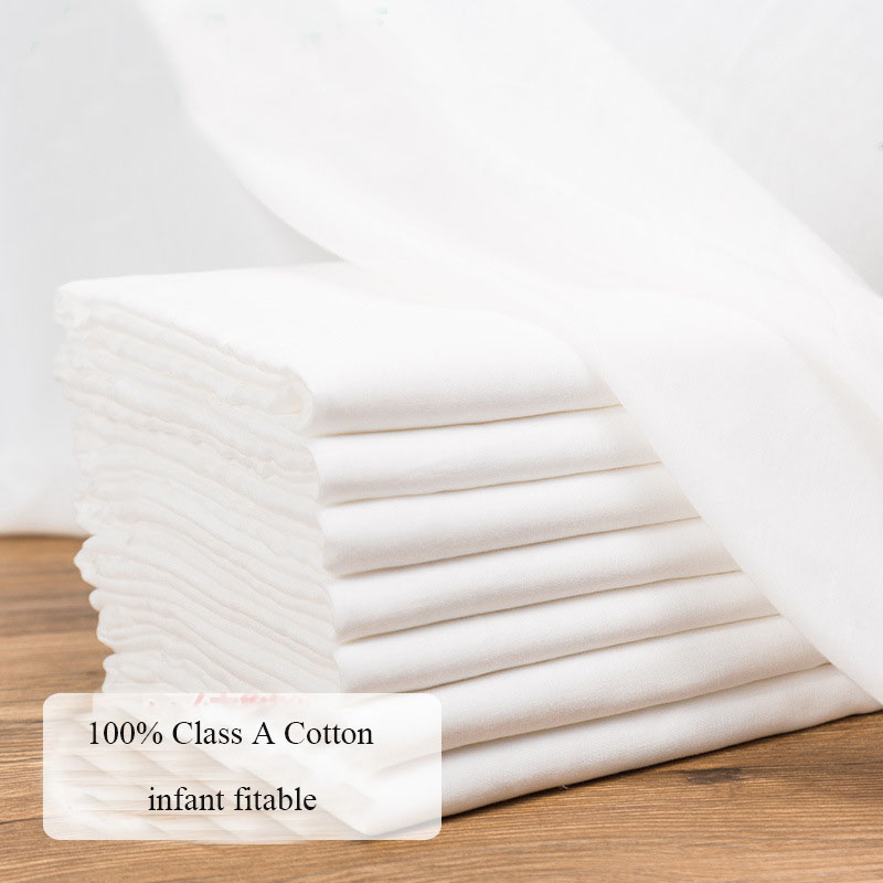 Baby Food Grade - 100x145cm czysta 100% bawełna biała gaza