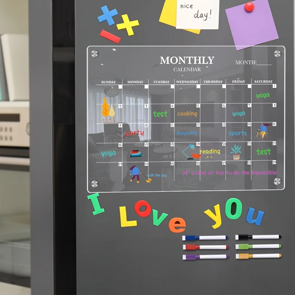 Magnetyczny akrylowy kalendarz – Baby Food Schedule recenzja i cena