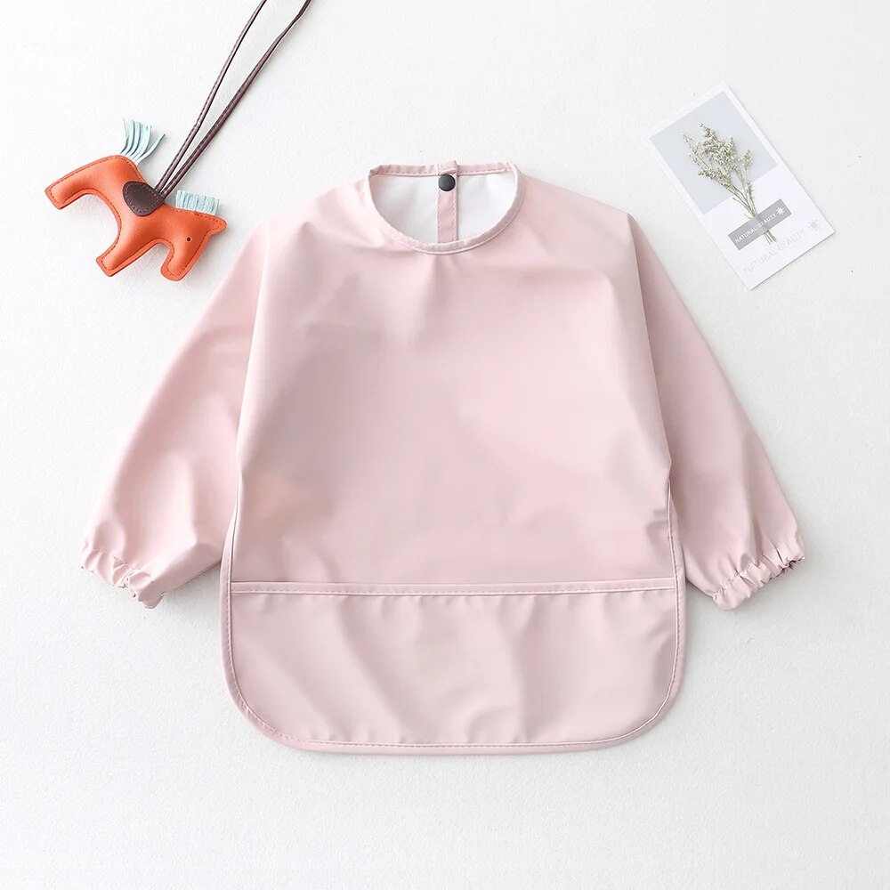 Jednokolorowe śliniaki do karm – Bib Long Sleeve recenzja i cena