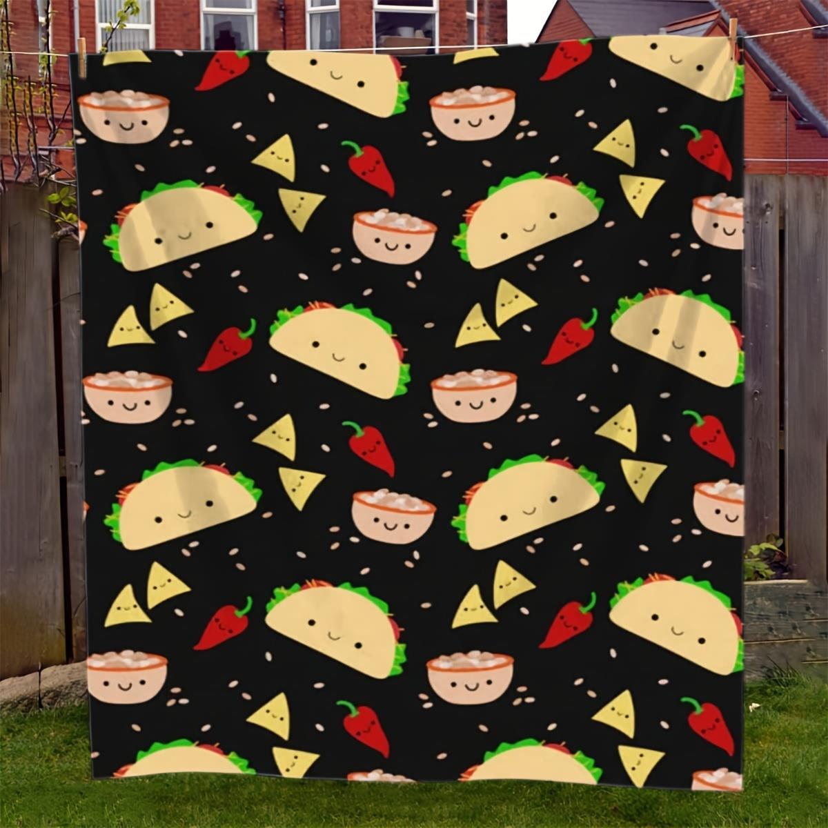 Uroczy koc z motywem taco, pol – Baby Xmas Food recenzja i cena