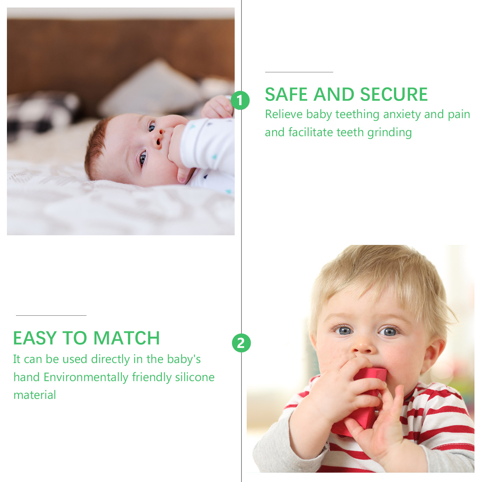 3 sztuki silikonowych gryzaków – Baby Food Grade recenzja i cena
